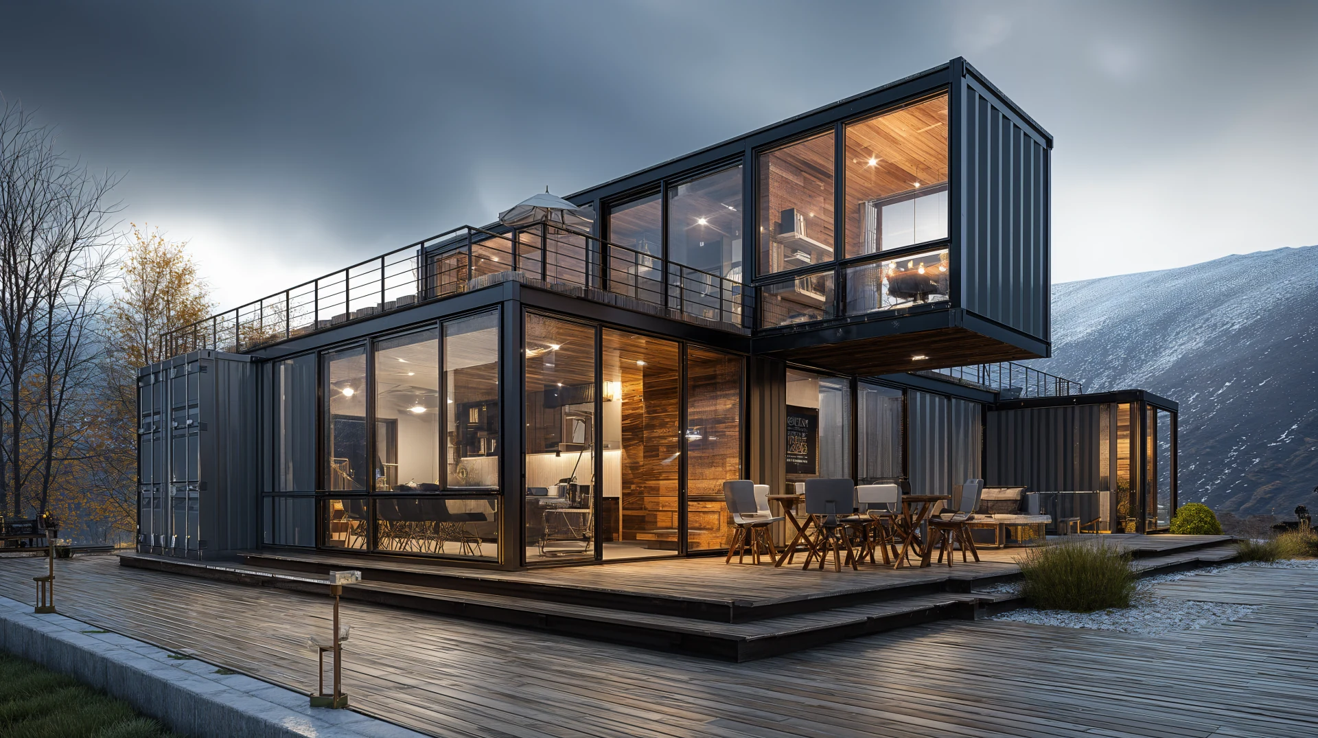 Casa container contemporânea de dois pavimentos